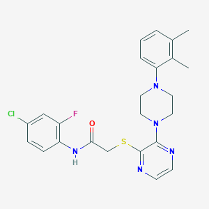 N-(4-chloro-2-fluorophenyl)-2-((3-(4-(2,3-dimethylphenyl)piperazin-1-yl)pyrazin-2-yl)thio)acetamide