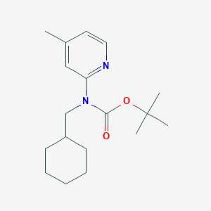 molecular formula C18H28N2O2 B2779028 Tert-butyl N-(cyclohexylmethyl)-N-(4-methylpyridin-2-yl)carbamate CAS No. 1260838-85-4