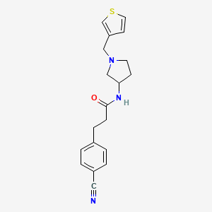 3-(4-cyanophenyl)-N-(1-(thiophen-3-ylmethyl)pyrrolidin-3-yl)propanamide