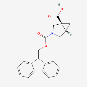 molecular formula C21H19NO4 B2779031 (1S,5S)-3-(9H-氟伦-9-基甲氧基羰基)-3-氮杂双环[3.1.0]己烷-1-羧酸 CAS No. 2418594-18-8