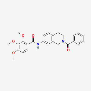 N-(2-benzoyl-1,2,3,4-tetrahydroisoquinolin-7-yl)-2,3,4-trimethoxybenzamide
