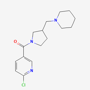 (6-Chloropyridin-3-yl)-[3-(piperidin-1-ylmethyl)pyrrolidin-1-yl]methanone