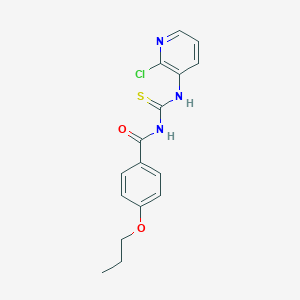 molecular formula C16H16ClN3O2S B277905 N-[(2-chloropyridin-3-yl)carbamothioyl]-4-propoxybenzamide 