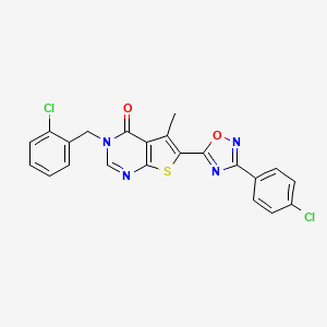 3-(2-chlorobenzyl)-6-(3-(4-chlorophenyl)-1,2,4-oxadiazol-5-yl)-5-methylthieno[2,3-d]pyrimidin-4(3H)-one