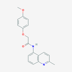 molecular formula C19H18N2O3 B277906 2-(4-methoxyphenoxy)-N-(2-methylquinolin-5-yl)acetamide 