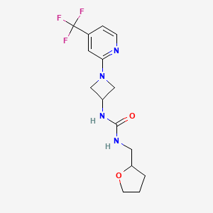 molecular formula C15H19F3N4O2 B2779062 1-(Oxolan-2-ylmethyl)-3-[1-[4-(trifluoromethyl)pyridin-2-yl]azetidin-3-yl]urea CAS No. 2415563-61-8
