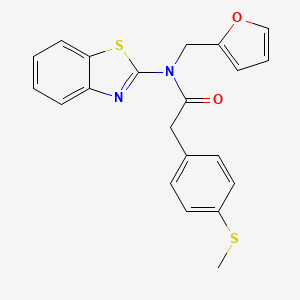 N-(benzo[d]thiazol-2-yl)-N-(furan-2-ylmethyl)-2-(4-(methylthio)phenyl)acetamide