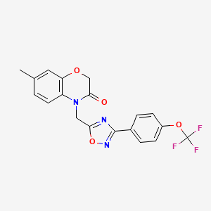 7-methyl-4-((3-(4-(trifluoromethoxy)phenyl)-1,2,4-oxadiazol-5-yl)methyl)-2H-benzo[b][1,4]oxazin-3(4H)-one