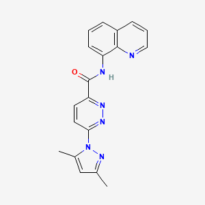 6-(3,5-dimethyl-1H-pyrazol-1-yl)-N-(quinolin-8-yl)pyridazine-3-carboxamide