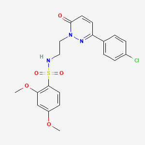 molecular formula C20H20ClN3O5S B2779078 N-(2-(3-(4-chlorophenyl)-6-oxopyridazin-1(6H)-yl)ethyl)-2,4-dimethoxybenzenesulfonamide CAS No. 921880-57-1
