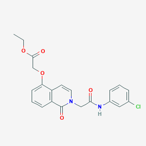 Ethyl 2-[2-[2-(3-chloroanilino)-2-oxoethyl]-1-oxoisoquinolin-5-yl]oxyacetate