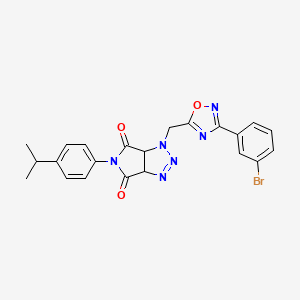1-((3-(3-bromophenyl)-1,2,4-oxadiazol-5-yl)methyl)-5-(4-isopropylphenyl)-1,6a-dihydropyrrolo[3,4-d][1,2,3]triazole-4,6(3aH,5H)-dione