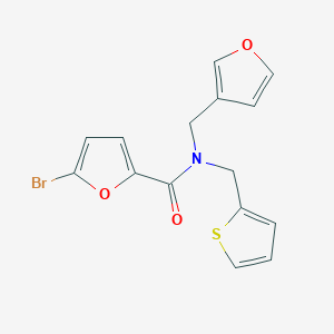 5-bromo-N-(furan-3-ylmethyl)-N-(thiophen-2-ylmethyl)furan-2-carboxamide
