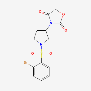 3-(1-((2-Bromophenyl)sulfonyl)pyrrolidin-3-yl)oxazolidine-2,4-dione