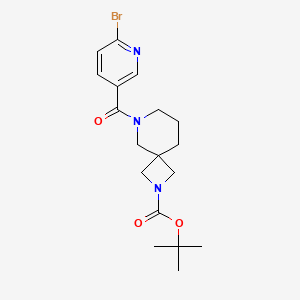 molecular formula C18H24BrN3O3 B2779103 Tert-butyl 8-(6-bromopyridine-3-carbonyl)-2,8-diazaspiro[3.5]nonane-2-carboxylate CAS No. 2402839-43-2