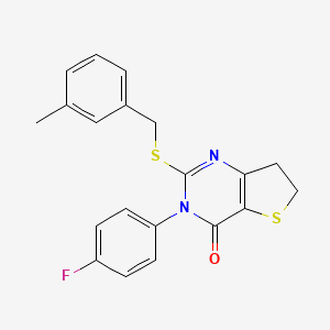 3-(4-fluorophenyl)-2-((3-methylbenzyl)thio)-6,7-dihydrothieno[3,2-d]pyrimidin-4(3H)-one