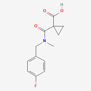 1-[(4-Fluorophenyl)methyl-methylcarbamoyl]cyclopropane-1-carboxylic acid