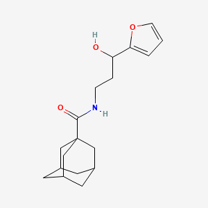 (3r,5r,7r)-N-(3-(furan-2-yl)-3-hydroxypropyl)adamantane-1-carboxamide