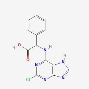 molecular formula C13H10ClN5O2 B2779126 [(2-chloro-9H-purin-6-yl)amino](phenyl)acetic acid CAS No. 1796927-99-5
