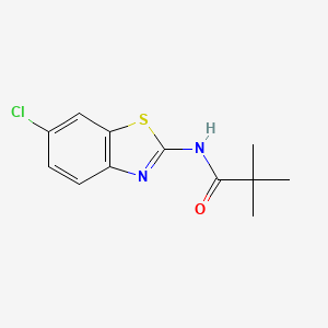 molecular formula C12H13ClN2OS B2779128 N-(6-氯-1,3-苯并噻唑-2-基)-2,2-二甲基丙酰胺 CAS No. 313275-30-8