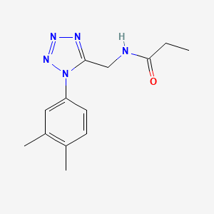 N-((1-(3,4-dimethylphenyl)-1H-tetrazol-5-yl)methyl)propionamide
