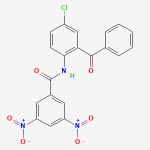 molecular formula C20H12ClN3O6 B2779138 N-(2-benzoyl-4-chlorophenyl)-3,5-dinitrobenzamide CAS No. 169263-15-4