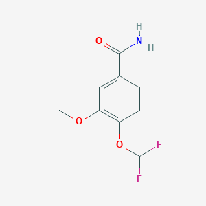 molecular formula C9H9F2NO3 B2779143 4-(二氟甲氧基)-3-甲氧基苯甲酰胺 CAS No. 446267-55-6