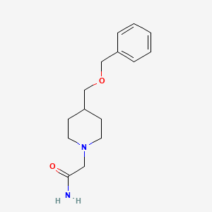 molecular formula C15H22N2O2 B2779147 2-(4-((苄氧基)甲基哌啶-1-基)乙酰胺 CAS No. 1334369-69-5