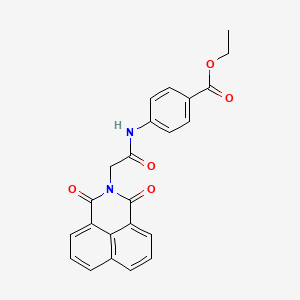 molecular formula C23H18N2O5 B2779149 乙酸4-(2-(1,3-二氧代-1H-苯并[de]异喹啉-2(3H)-基)乙酰氨基)苯酸酯 CAS No. 500198-87-8