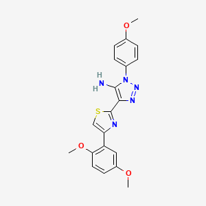 molecular formula C20H19N5O3S B2779150 4-(4-(2,5-dimethoxyphenyl)thiazol-2-yl)-1-(4-methoxyphenyl)-1H-1,2,3-triazol-5-amine CAS No. 1111432-60-0