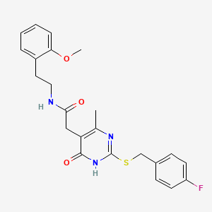 2-(2-((4-fluorobenzyl)thio)-4-methyl-6-oxo-1,6-dihydropyrimidin-5-yl)-N-(2-methoxyphenethyl)acetamide