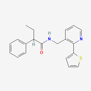 molecular formula C20H20N2OS B2779156 2-苯基-N-((2-(噻吩-2-基)吡啶-3-基)甲基)丁酰胺 CAS No. 2034433-37-7