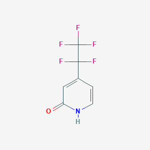 molecular formula C7H4F5NO B2779157 4-(1,1,2,2,2-五氟乙基)-1H-吡啶-2-酮 CAS No. 2361644-85-9