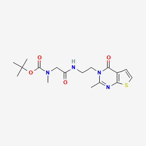 tert-butyl methyl(2-((2-(2-methyl-4-oxothieno[2,3-d]pyrimidin-3(4H)-yl)ethyl)amino)-2-oxoethyl)carbamate