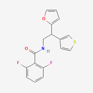 molecular formula C17H13F2NO2S B2779159 2,6-二氟-N-[2-(呋喃-2-基)-2-(噻吩-3-基)乙基]苯甲酰胺 CAS No. 2097919-17-8