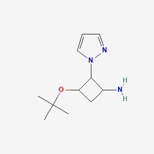 3-(tert-butoxy)-2-(1H-pyrazol-1-yl)cyclobutan-1-amine