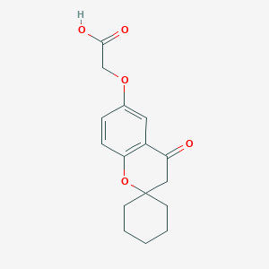molecular formula C16H18O5 B2779168 [(4-氧代-3,4-二氢螺[咯咯-2,1'-环己烷]-6-基)氧基]乙酸 CAS No. 135111-35-2