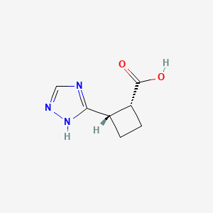 molecular formula C7H9N3O2 B2779175 (1R,2S)-2-(1H-1,2,4-Triazol-5-yl)cyclobutane-1-carboxylic acid CAS No. 1932611-26-1