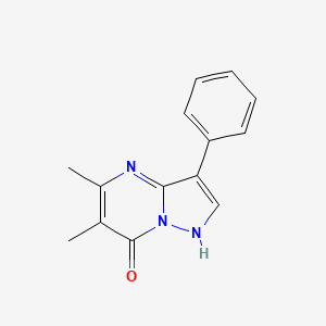 molecular formula C14H13N3O B2779187 5,6-二甲基-3-苯基吡唑并[1,5-a]嘧啶-7-醇 CAS No. 902008-96-2