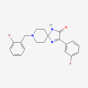 molecular formula C20H19F2N3O B2779196 8-(2-Fluorobenzyl)-3-(3-fluorophenyl)-1,4,8-triazaspiro[4.5]dec-3-en-2-one CAS No. 1189455-47-7