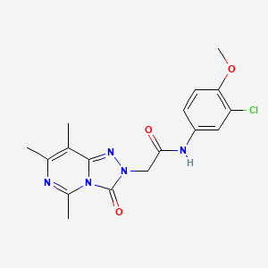 molecular formula C17H18ClN5O3 B2779199 N-(3-chloro-4-methoxyphenyl)-2-(5,7,8-trimethyl-3-oxo-[1,2,4]triazolo[4,3-c]pyrimidin-2(3H)-yl)acetamide CAS No. 1428372-00-2