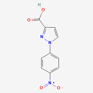 molecular formula C10H7N3O4 B2779203 1-(4-nitrophenyl)-1H-pyrazole-3-carboxylic acid CAS No. 19532-43-5