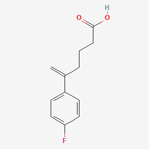 molecular formula C12H13FO2 B2779224 5-(4-Fluorophenyl)hex-5-enoic acid CAS No. 1258204-06-6