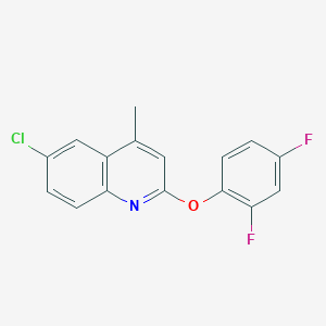 molecular formula C16H10ClF2NO B2779235 6-氯-2-(2,4-二氟苯氧基)-4-甲基喹啉 CAS No. 338749-91-0