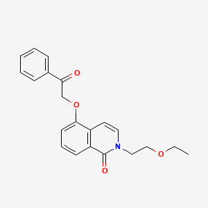 2-(2-Ethoxyethyl)-5-phenacyloxyisoquinolin-1-one