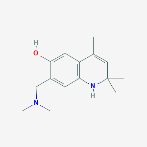 molecular formula C15H22N2O B2779241 7-[(二甲氨基)甲基]-2,2,4-三甲基-1,2-二氢喹啉-6-酚 CAS No. 300690-44-2