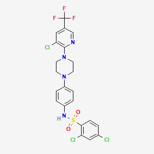 2,4-dichloro-N-(4-{4-[3-chloro-5-(trifluoromethyl)-2-pyridinyl]piperazino}phenyl)benzenesulfonamide