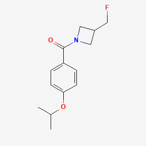 molecular formula C14H18FNO2 B2779244 (3-(Fluoromethyl)azetidin-1-yl)(4-isopropoxyphenyl)methanone CAS No. 2034291-06-8