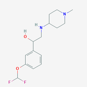 1-[3-(Difluoromethoxy)phenyl]-2-[(1-methylpiperidin-4-yl)amino]ethan-1-ol