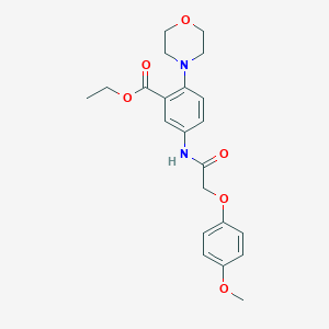 Ethyl 5-{[(4-methoxyphenoxy)acetyl]amino}-2-(4-morpholinyl)benzoate